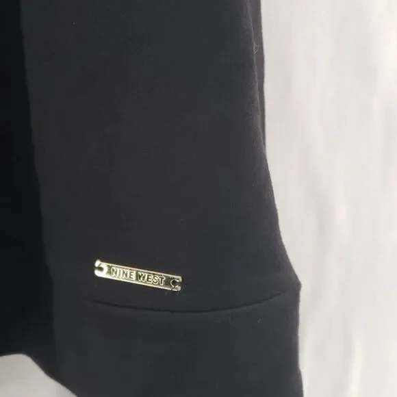 Nine West Black Knit top Medium cold Shoulder (AL) - Picture 3 of 8